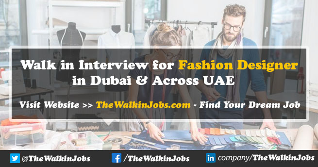 Fashion Designer Jobs in Dubai