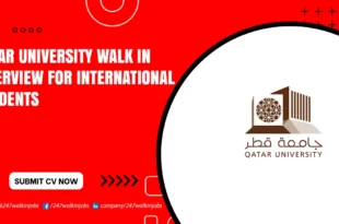 Qatar University Walk in Interview