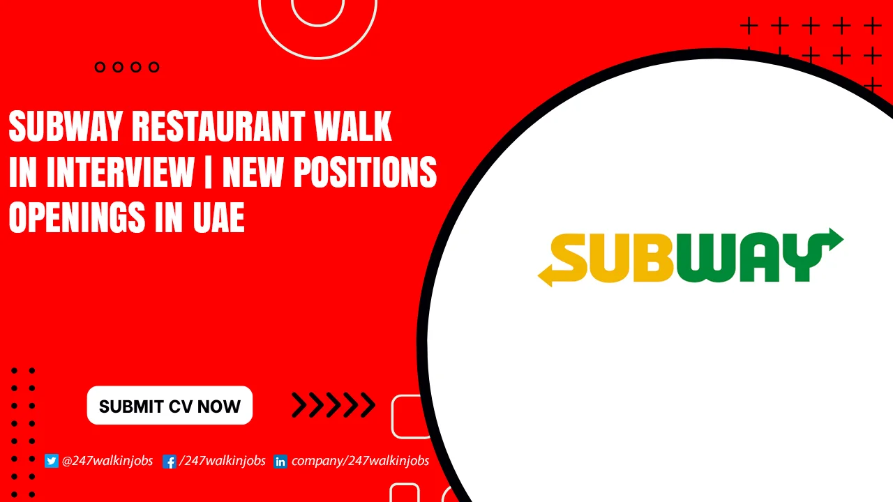 Subway Careers for Freshers near Me Subway Restaurant Walk in Interview