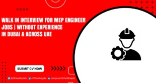 Walk in Interview for MEP Engineer Jobs