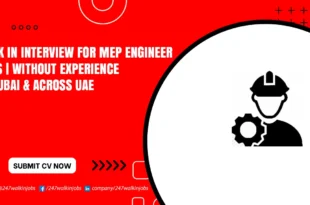 Walk in Interview for MEP Engineer Jobs