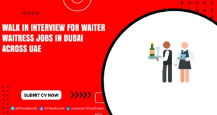 Walk in Interview for Waiter/Waitress Jobs